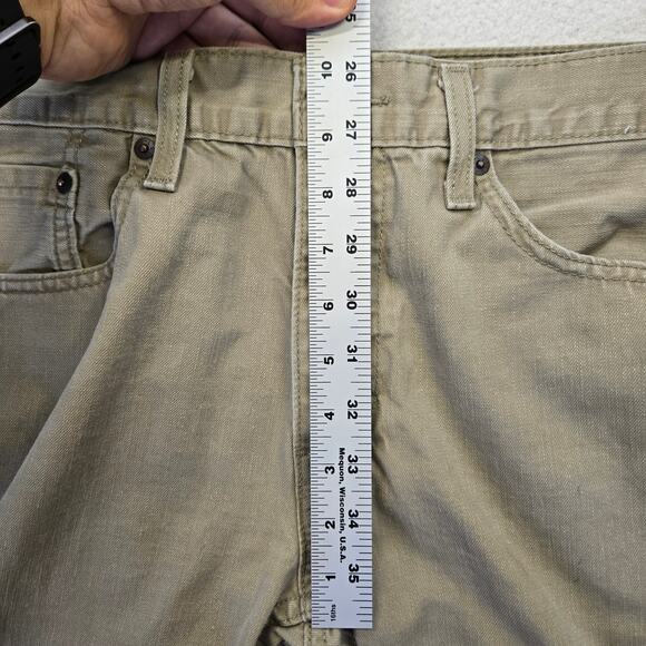 Levis 559 Jeans Mens 33x32 Relaxed Fit Straight Leg Khaki 100% Cotton Tan *33x30 - Picture 10 of 14